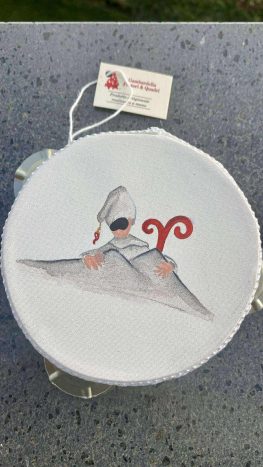 Tamburello dipinto a mano