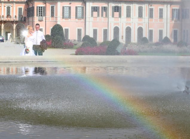 con arcobaleno