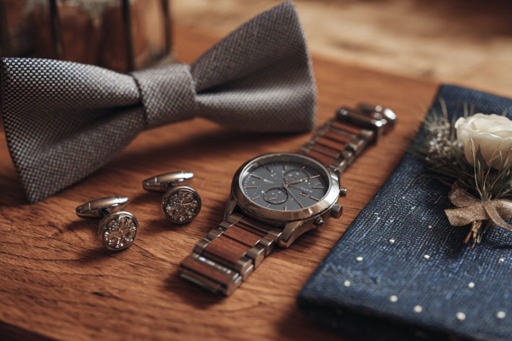 Accessori da matrimonio papillon orologio